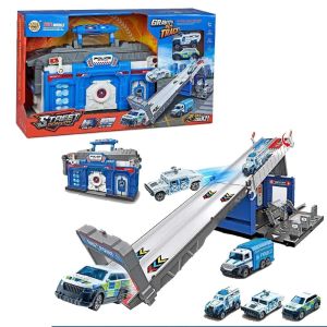 LToys Комплект куфар Писта полицейски участък с 2 коли