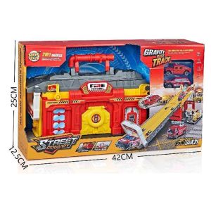 LToys Комплект куфар Писта пожарна с 2 коли