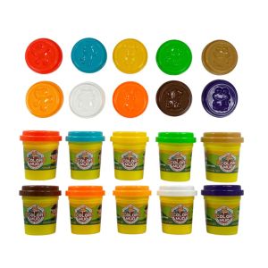 LToys Комплект Пластелин с 10 цвята и 10 Формички