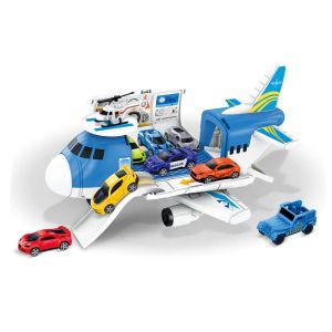Jumbo Jet Самолет гараж с 4 коли и хеликоптер