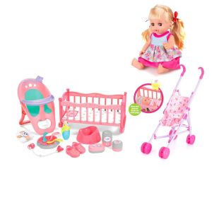 BABY DELUXE Кукла с количка и аксесоари