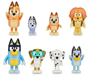 BLUEY Комплект 8 фигурки за игра