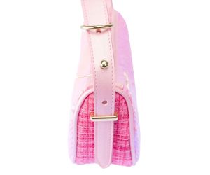Nice Елегантна чанта Moon bag с кожена дръжка