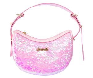 Nice Елегантна чанта Moon bag с кожена дръжка