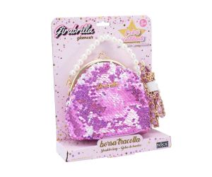 Nice Лилава чанта с клипс Girabrilla glamour
