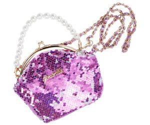 Nice Лилава чанта с клипс Girabrilla glamour