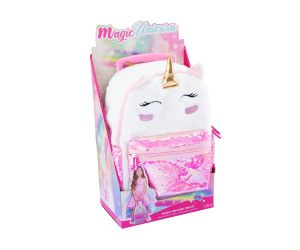 Nice Плюшена раница Еднорог с дръжка