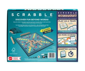 Scrabble Original Игра на български език 2в1 с дървени плочки