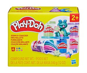 Play Doh Комплект от 6 блестящи цвята 