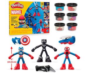 Play Doh Marvel Комплект с фигурки Капитан Америка, Спайдърмен и Черната пантера