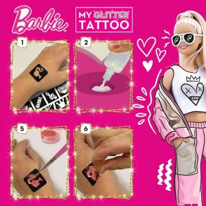 Lisciani Направи си сам блестящи татуировки Barbie