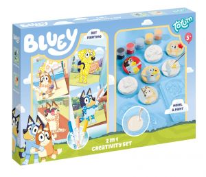 Totum 2в1 Декорирай сам гипсови фигурки и картички Bluey 