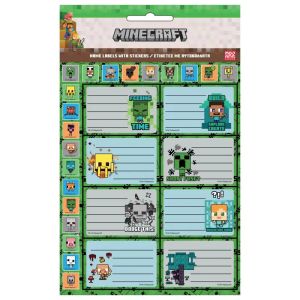 Minecraft Етикети за тетрадки със стикери 
