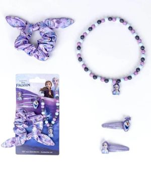 Disney Frozen Скрънчи ластик с 2 фиби и колие 