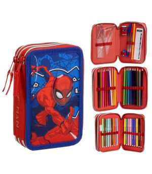 Spiderman Ученически Несесер с 3 Ципа и Съдържание