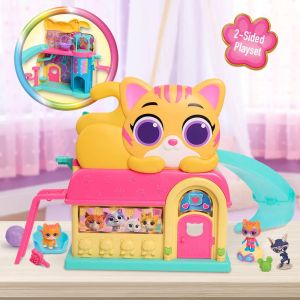 Super Kitties Интерактивна База с Фигурки, Светлини и Звукови Ефекти